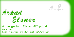 arpad elsner business card